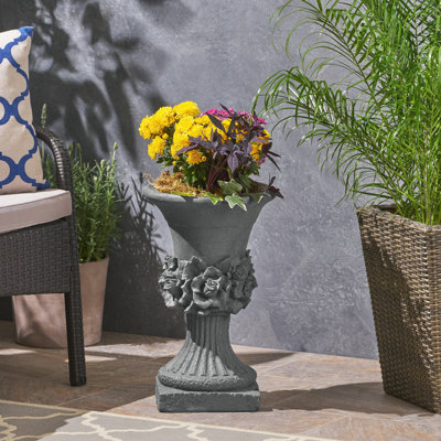 Durable MGO Garden Urn Planter with Classic Design, Perfect for Enhancing Outdoor and Indoor Decor.
