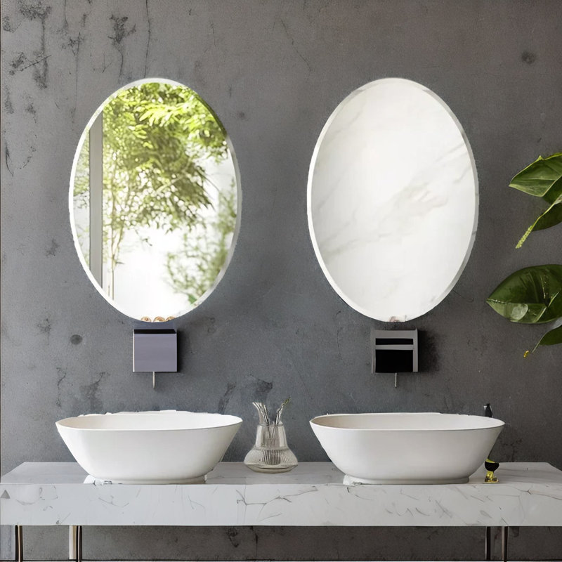 Audrye Oval Mirror with Hooks