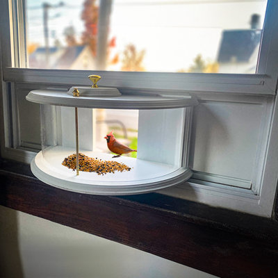 Maison d'oiseaux pour fenêtre H 9 po x l 17,5 po x P 9 po Sehar