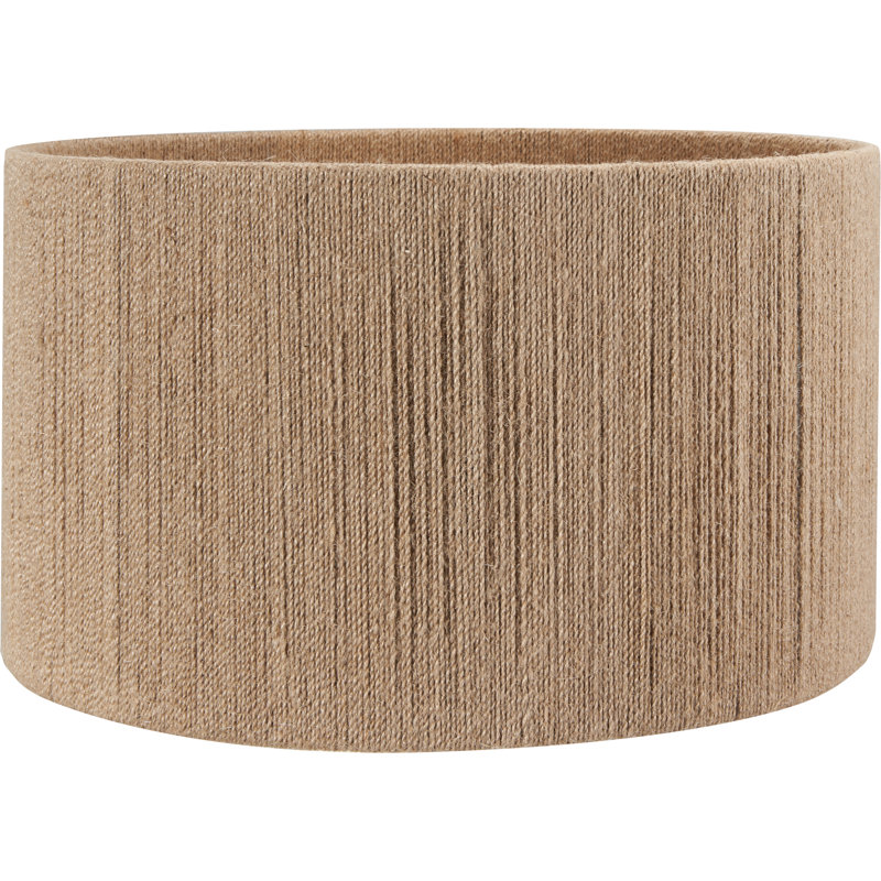 23 cm H Drum Bamboo Lamp Shade ( Clip On ) in Brown