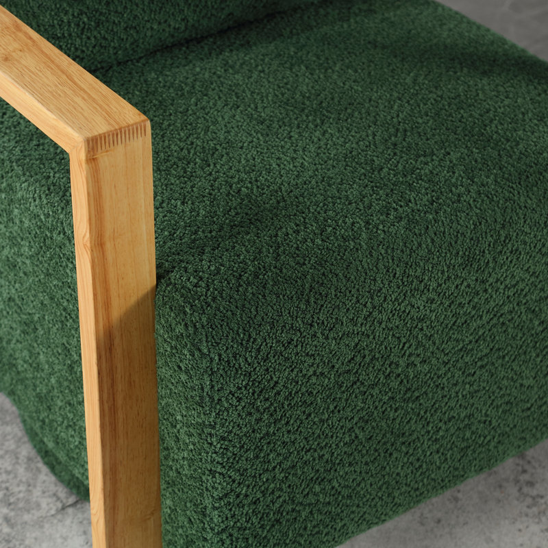 Fauteuil pivotant rembourré Barryte, Vert