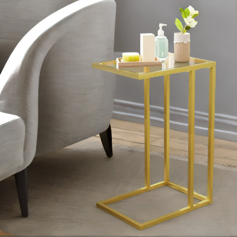 Emberley Glass Top Side Table Set