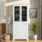 Modern High Freestanding Tall Bathroom Cabinet With 2 Adjustable Shelves, 3 Drawers, Soft Close Glass Doors – Ideal For Bathroom, Living Room, Kitchen Storage-204068730