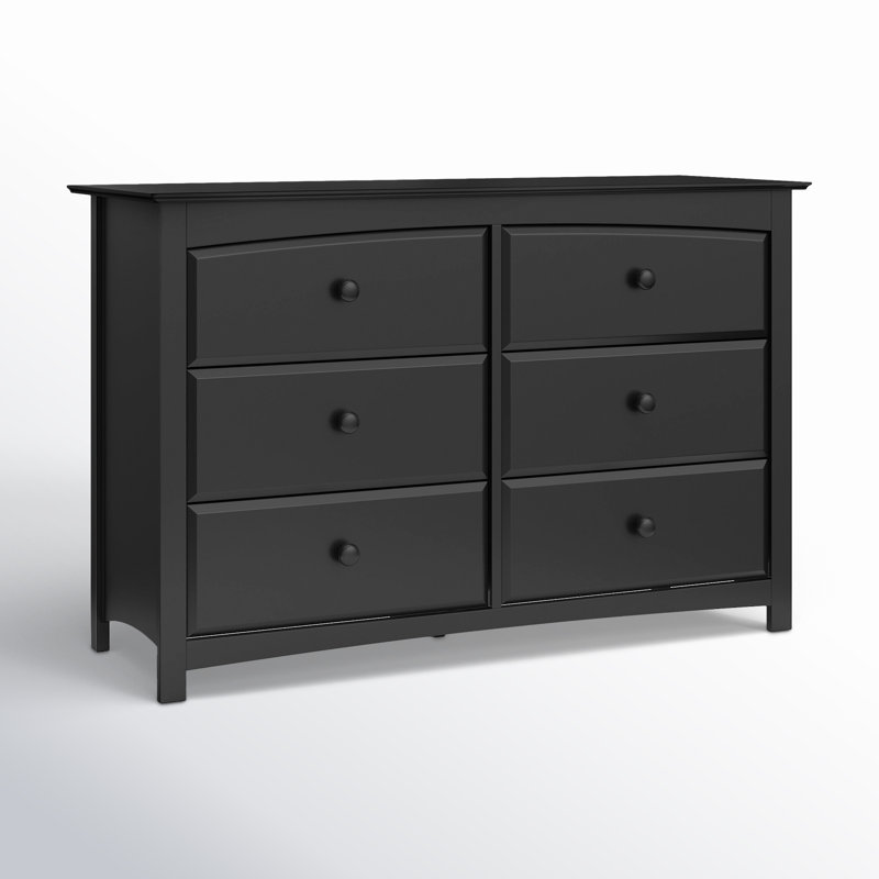 Commode double à 6 tiroirs Kenton, Noir