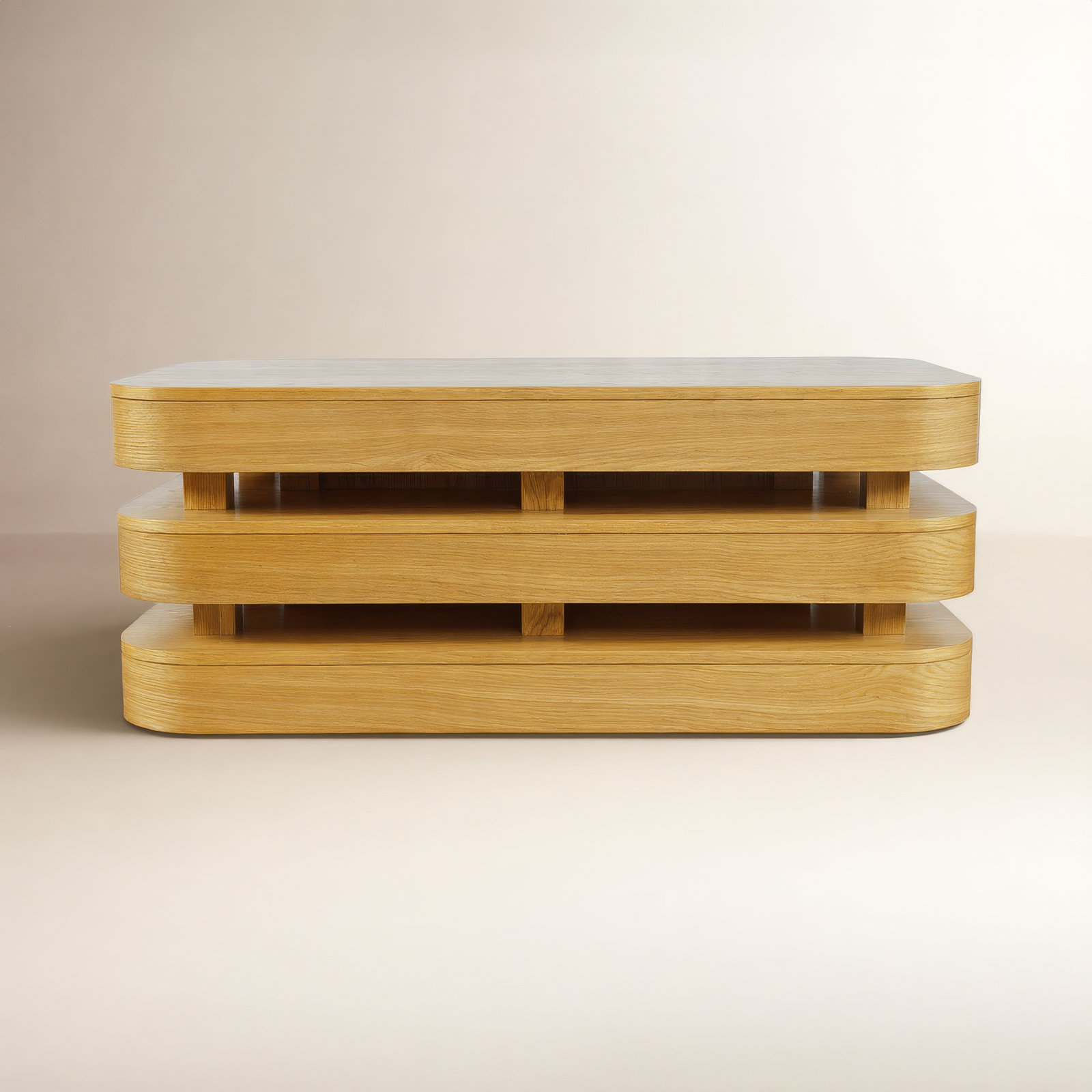 Marta Single Coffee Table, Oak Wood
