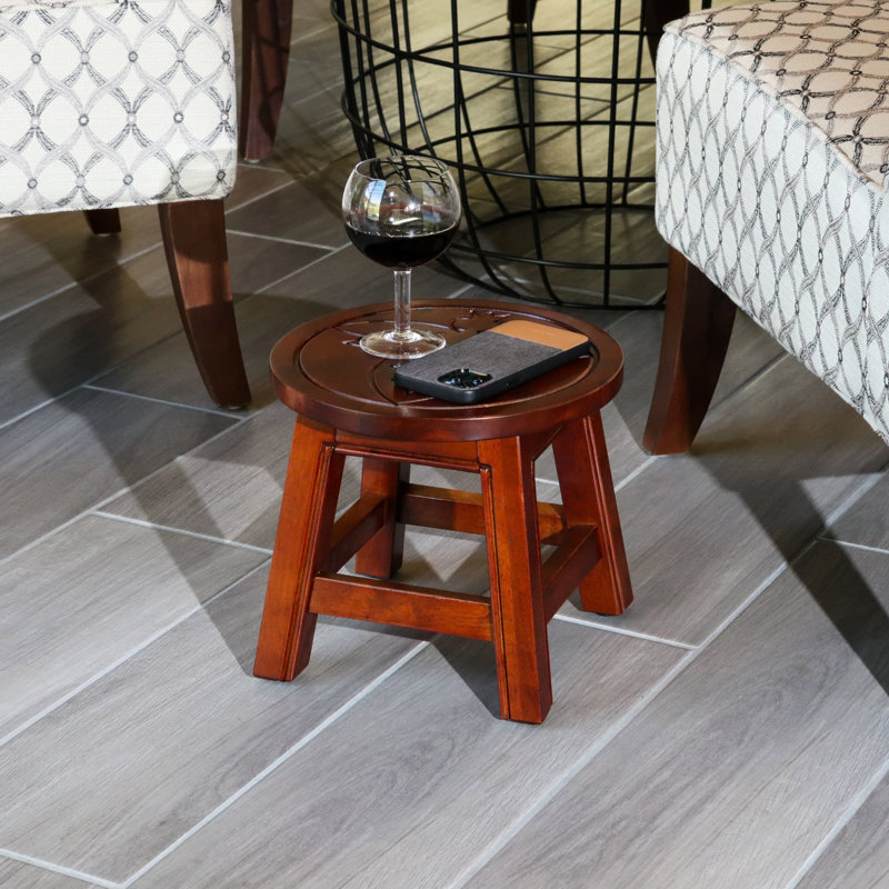 Marchepied en bois cerisier - reine des abeilles pour les repose-pieds compacts et fonctionnels, tabourets avec repose-pieds