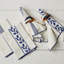 Serviettes de table intemporelles Tulipes - Lot de 4 - Bleu marine-657729812