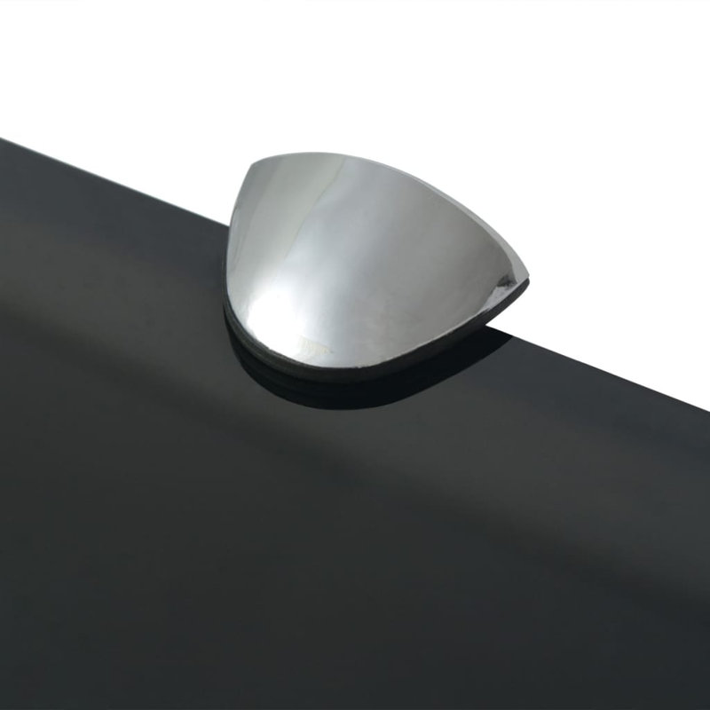 Tablette flottante en verre 2 pièces Annaly, Noir, H 0,31 po x l 11,8 po x P 3,9 po