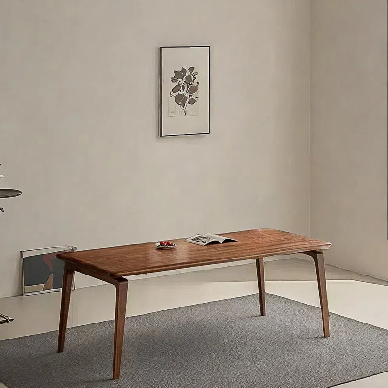 Nordic rectangular simple dining table, 29.52"H x 62.99"L x 31.49"W