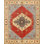 Serapi Hand Knotted Wool Oriental Area Rug in Rust/Blue/Cream