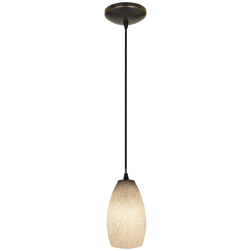 Carballo 1 - Light Single Pendant, Brown Stone, Oil Rubbed Bronze