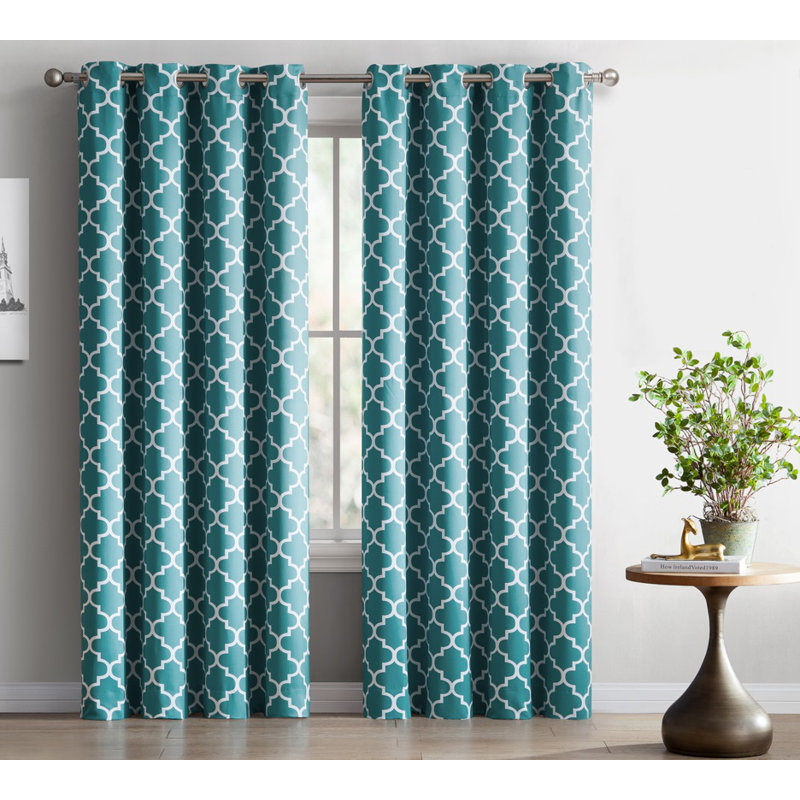 Blackout Pair, 52" W x 108" L, Teal Blue