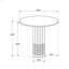 Table de bout ronde en marbre véritable, blanc