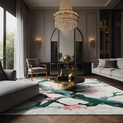 Tapis gris soyeux et moelleux