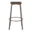 Tabouret de bar industriel carré en bois et bambou à grain de bois pressé - ensemble de 2-883433516