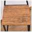 Ensemble de table de bar à hauteur de comptoir pour 4 personnes Meco, ensemble de table de cuisine carrée et chaises avec repose-pieds, pieds en métal, ensemble de table de salle à manger industrielle pour 4 personnes, noyer, ensemble de table de sall