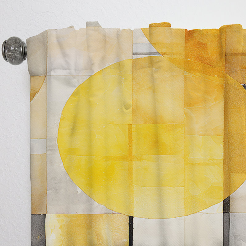 Panneau solaire jaune Feya Collage I - Collages - Velours obscurcissant - 1 panneau, L 52 po x L 108 po