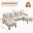 Sofa Couches , U Shaped Sofa Couch with Double Chaise Lounge, 4-Seat Sofa Set with Chenille Fabric for Livingroom-1083592109