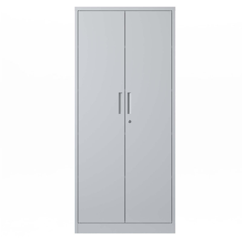 Armoire de rangement en métal 71 po, armoire verrouillable en acier à outils avec portes et 3 tablettes réglables, Blanc
