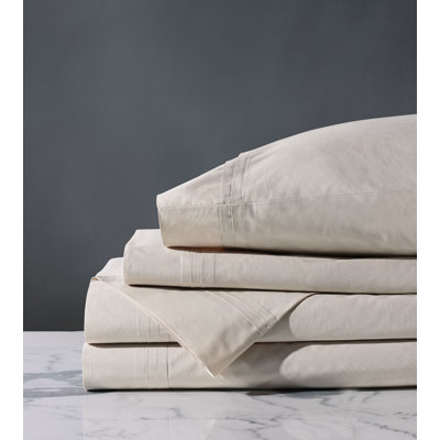 Ensemble de draps en percale de coton à densité de tissage 200 fils Vail