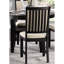 Of 2 Dining Side Chairs, Black Finish, Beige Textured Fabric, Transitional Style Finished Wooden Chairs 2, Upholstery, Casual