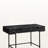 Ginaro 2-Drawer Black Finish Computer Desk With Black Metal Leg, 29.82" H X 47.06" W X 23.75" D-164994294