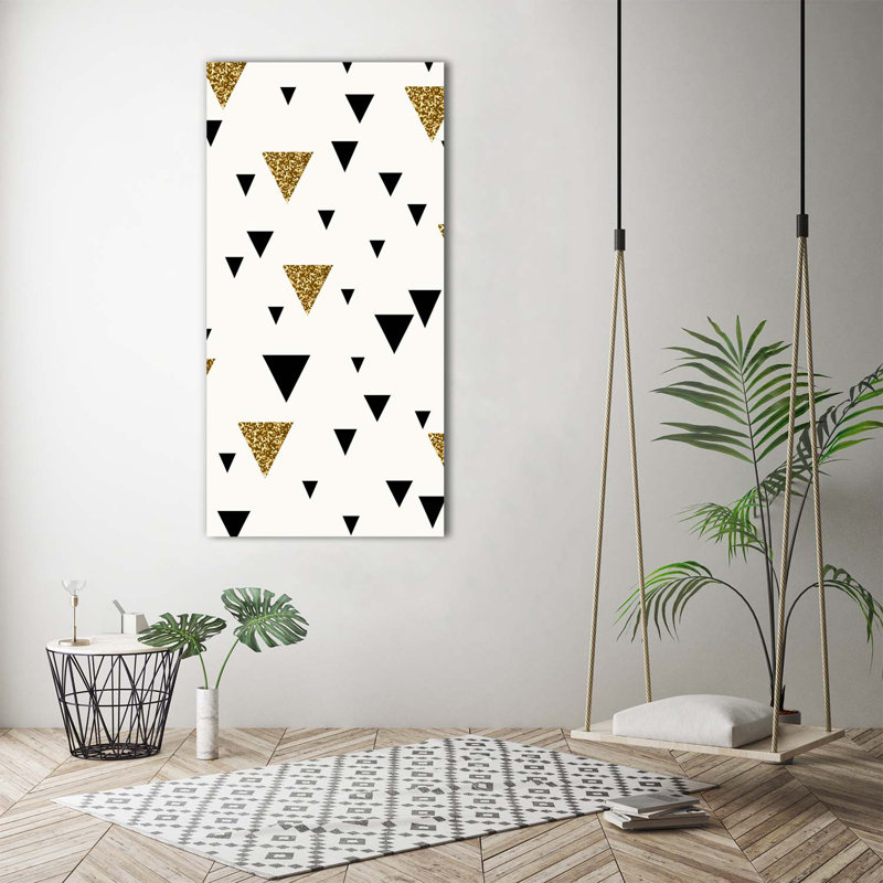 Triangles Background - Wrapped Canvas Print