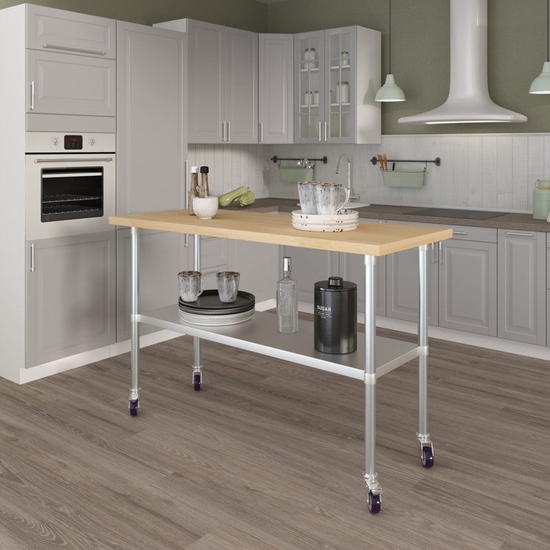 Tables de travail en bois Amgood H 38 po, 38 po x L 60 po x P 24 po