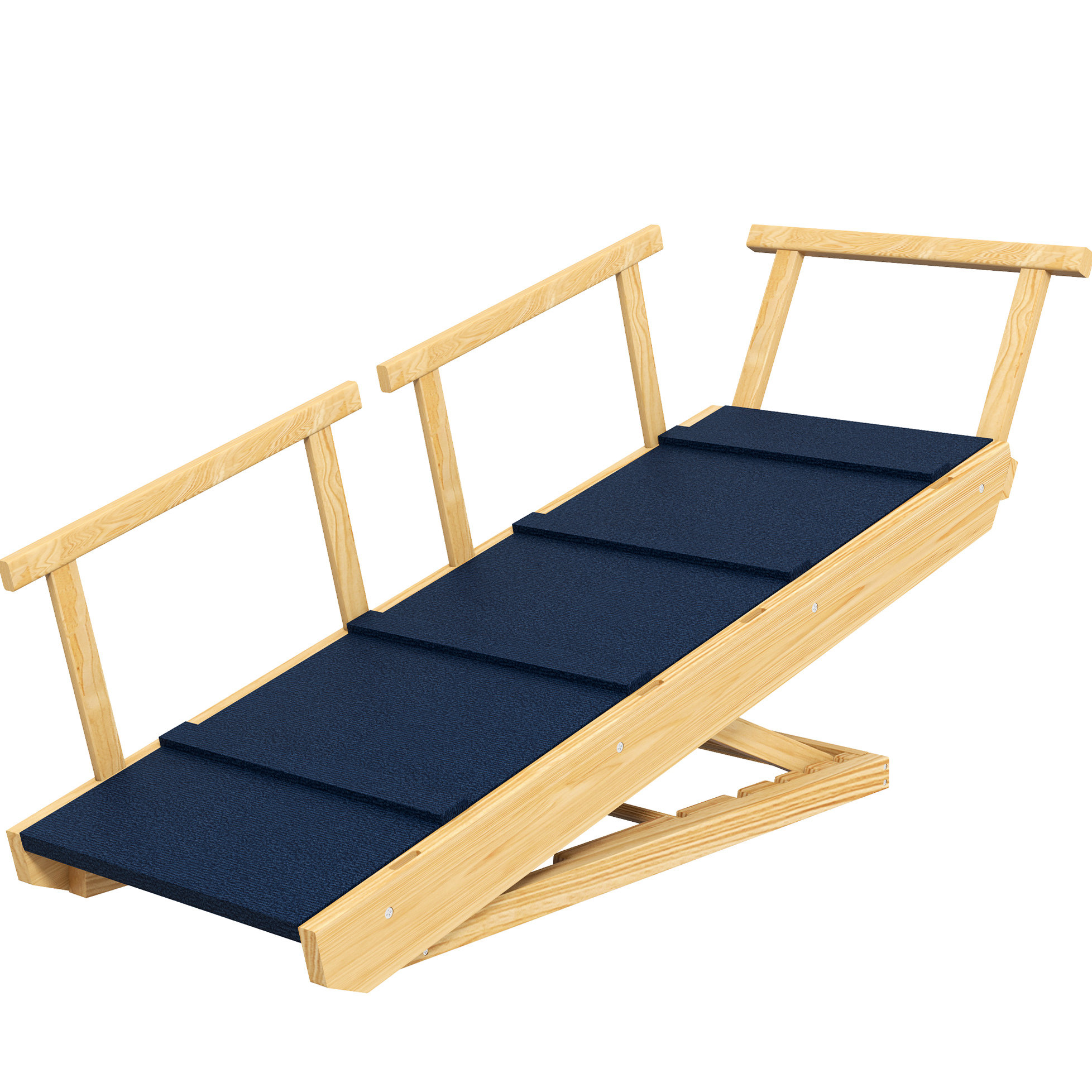 George Oliver Wooden Dog Stairs Ramp With 4 Adjustable Heights And Slip ...
