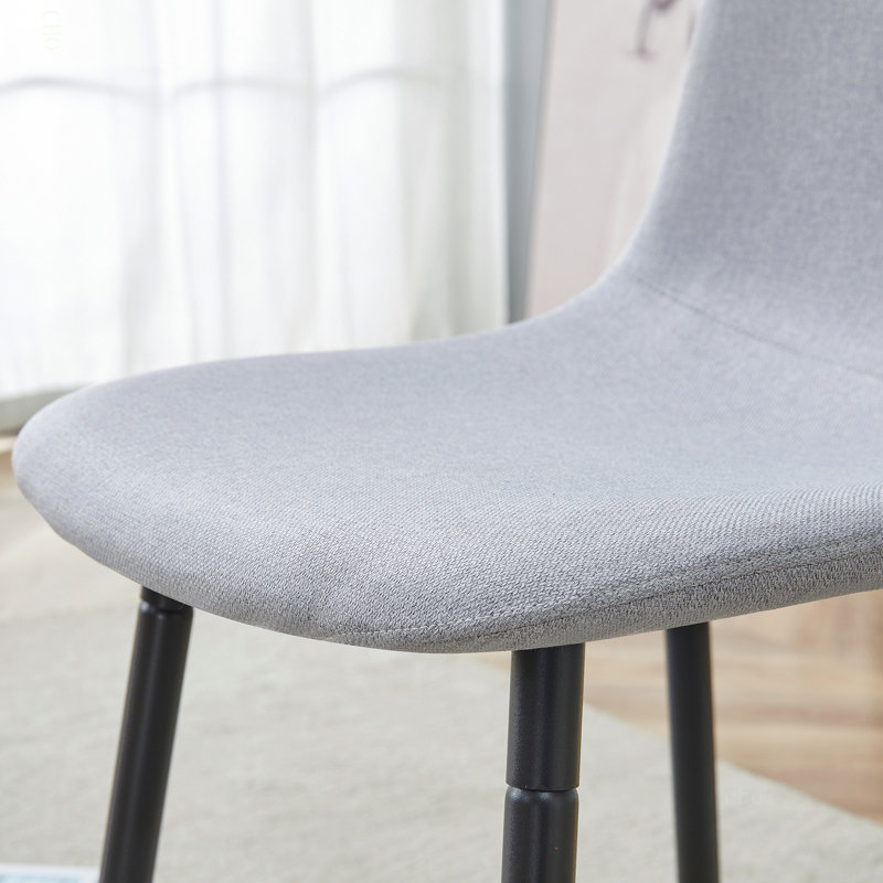 Comfortable Linen-Cotton Dining Chair Set - Six Pieces Integrated Seat And Backrest,Linen-Cotton Material,Modern Home Matching