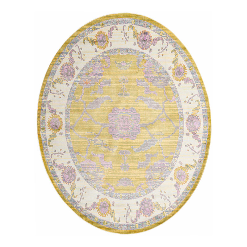 Haefner Geometric Indoor Rug, Oval 8'2" x 10'