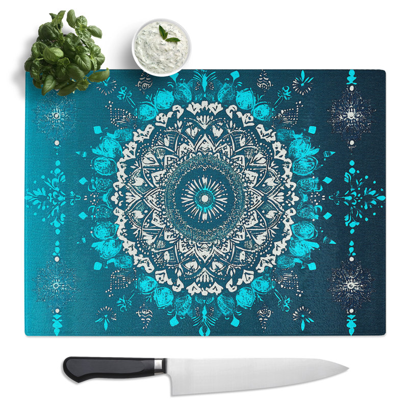Striking Mandala Vol.3  Glass Chopping Board