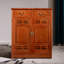 Armoire à chaussures 12 pièces en bois massif d'acajou chinois