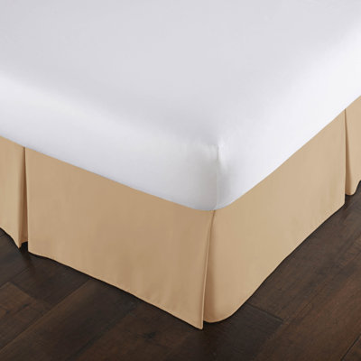Southshore Fine Linens Vilano Pleated Bed Skirt, Double-Brushed Microfiber 15-Inch Drop Bed Skirt with Pleated Design, Machine Washable, King, Gold