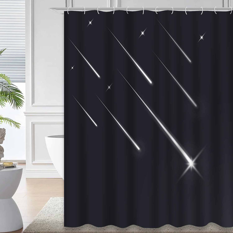 Rideau de douche avec 12 crochets, L 72 po x l 78 po