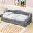 Upholstered Twin XL Daybed with Trundle and LED Belt-1892125654