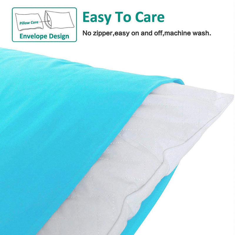 Luxe Microfiber Cover Body Pillow, Blue