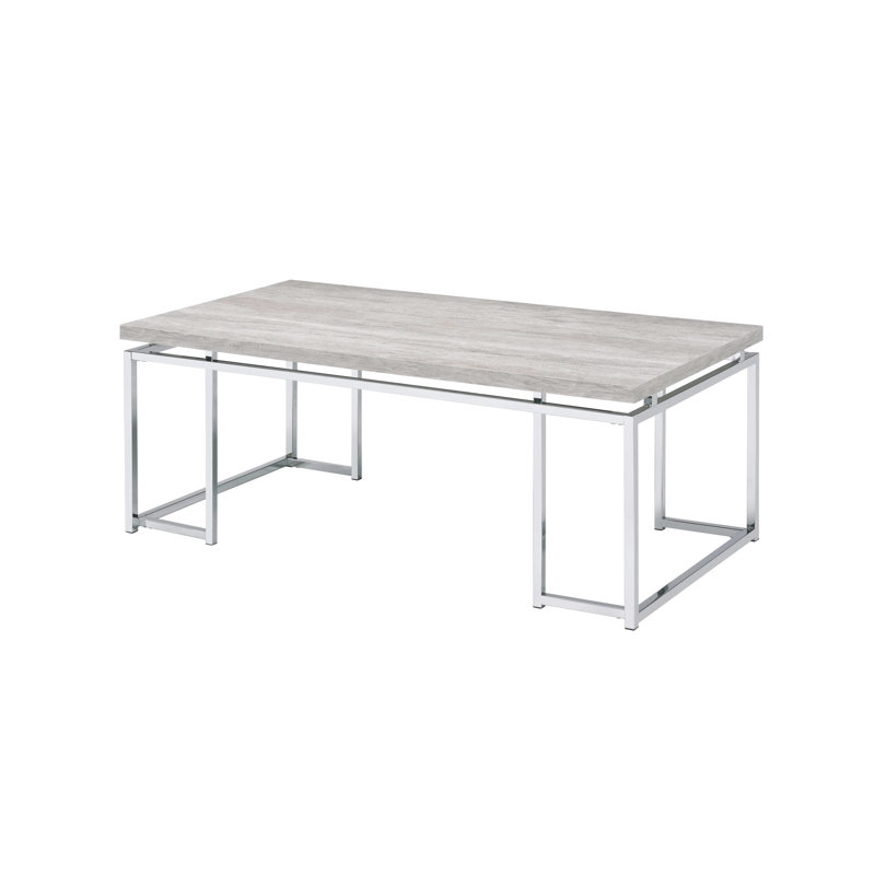 Bureau rectangulaire en chêne naturel - Accents et surface en placage de style