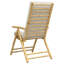  Ensemble de 6 chaises de jardin inclinables blanches crème