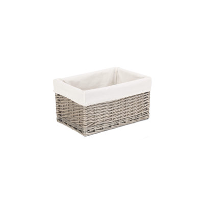 Wicker Storage Basket with Lining