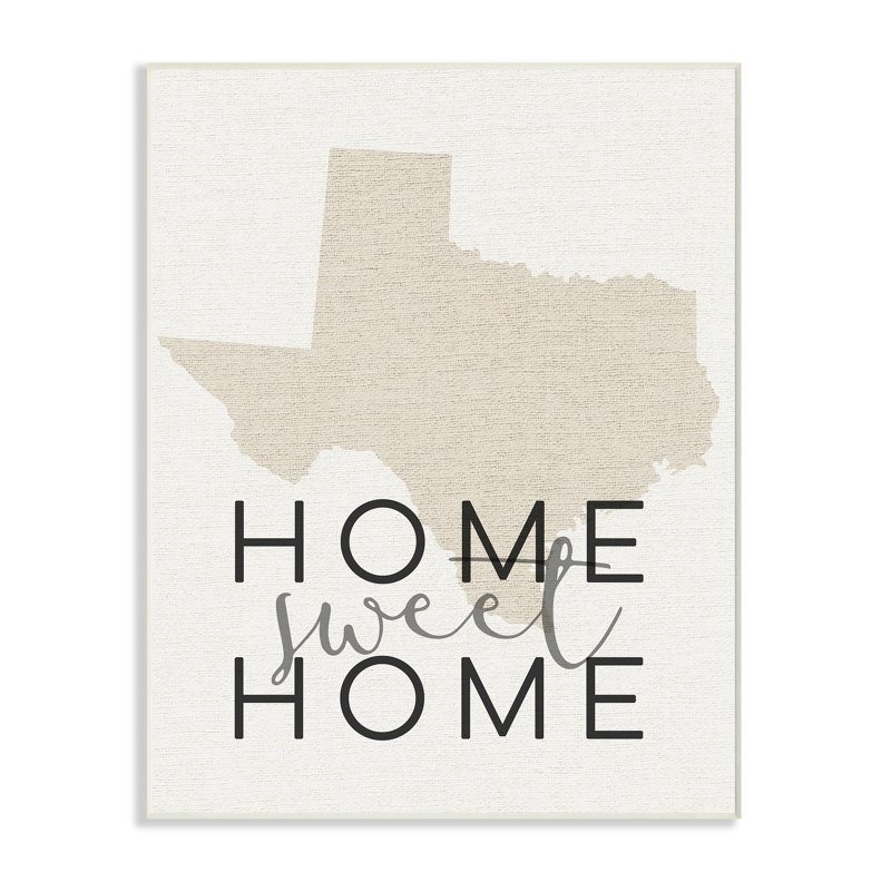 Reproduction d’art textuel, "Home Sweet Home, Plaque murale, H 15 po x l 10 po