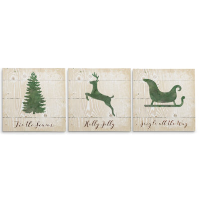 " Christmas Silhouette " 3 - Pieces