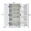 Armoire de rangement pour garde-manger, garde-manger autoportant avec portes et tablettes réglables, petit garde-manger pour cuisine, salle de bricolage (blanc)