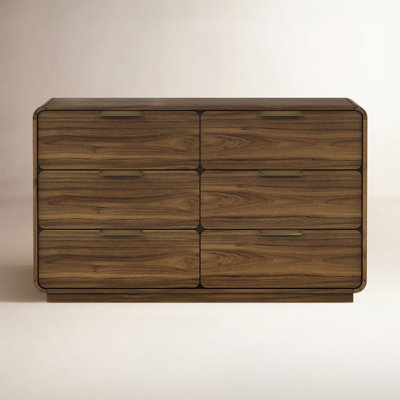 Kiefer 6-Drawer Walnut Dresser, Carmel