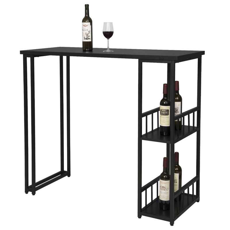 Dequisha Rectangular 120cm L Dining Table, Black