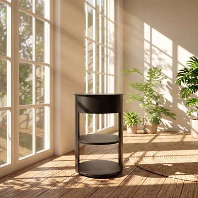 Table d'appoint ronde à 3 niveaux en fer Christopher Knight Home® 15,35 po L x 15,35 po P x 24,6 po H