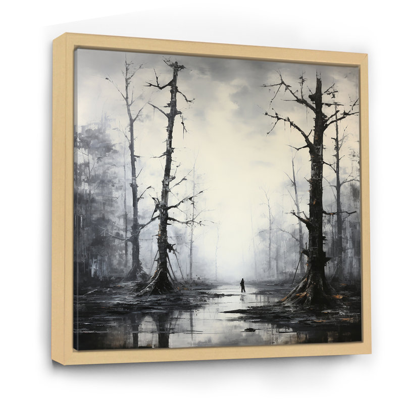 Winter Forest Solitude - impression, Cadre naturel flottant, H 16 po x l 16 po x P 1 po