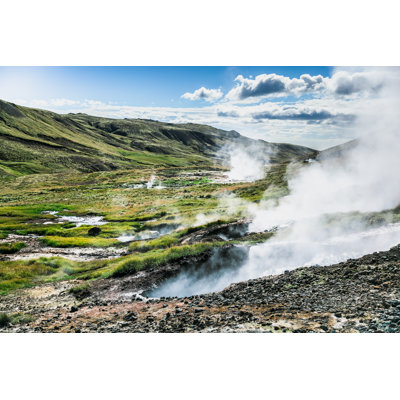 Icelandic Steaming Geysers - Wrapped Canvas Print