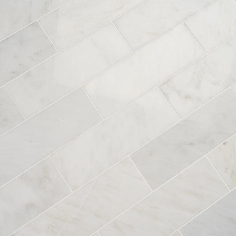 Oriental 4" x 12" Marble Look Subway Wall & Floor Tile
