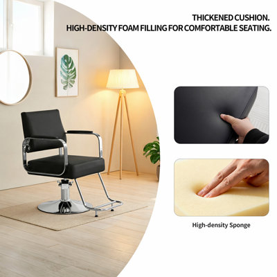 Fauteuil de coiffure pour salon de coiffure à domicile, réglable en hauteur et pivotant à 360°, équipement pour salon de beauté et spa, charge maximale de 200 kg